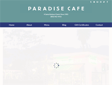 Tablet Screenshot of paradisecafe.com